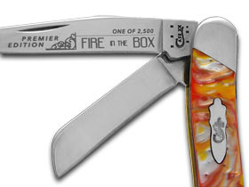 W.R. Case XX Knives Slant Series Fire In The Box Corelon Medium Stockman 1/2500 Pocket Knife S9318FIB