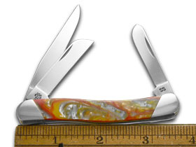 W.R. Case XX Knives Slant Series Fire In The Box Corelon Medium Stockman 1/2500 Pocket Knife S9318FIB