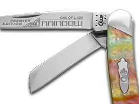 W.R. Case XX Knives Slant Series Rainbow Corelon Medium Stockman 1/2500 Pocket Knife S9318RB