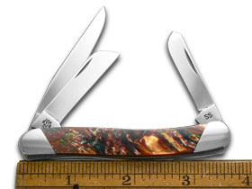 W.R. Case XX Knives Slant Series Rain Forrest Corelon Medium Stockman 1/2500 Pocket Knife S9318RF