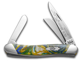 W.R. Case XX Knives Slant Series Sapphire Glow Corelon Medium Stockman 1/2500 Pocket Knife S9318SG