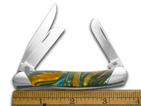 W.R. Case XX Knives Slant Series Sapphire Glow Corelon Medium Stockman 1/2500 Pocket Knife S9318SG