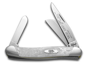 W.R. Case XX Knives Slant Series White Pearl Corelon Medium Stockman 1/2500 Pocket Knife S9318WP