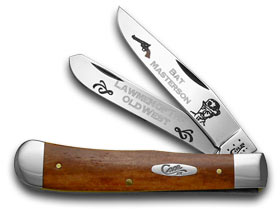 W.R. Case XX Knives Collector's Bat Masterson Chestnut Bone 1/500 Trapper Pocket Knife CN-BM