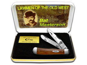 W.R. Case XX Knives Collector's Bat Masterson Chestnut Bone 1/500 Trapper Pocket Knife CN-BM