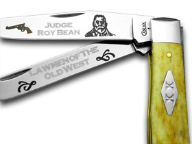 W.R. Case XX Knives Collector's Judge Roy Bean 1/500 Antique Bone Trapper Pocket Knife ANT-JRB