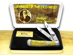 W.R. Case XX Knives Collector's Judge Roy Bean 1/500 Antique Bone Trapper Pocket Knife ANT-JRB