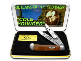 W.R. Case XX Knives Collector's Cole Younger Chestnut Bone 1/500 Trapper Pocket Knife CN-CY