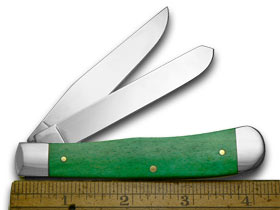 W.R. Case XX Knives Cole Younger Outlaw of Old West Green Bone 1/500 Trapper Pocket Knife GB-CY