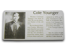 W.R. Case XX Knives Cole Younger Outlaw of Old West Green Bone 1/500 Trapper Pocket Knife GB-CY
