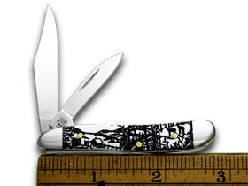 W.R. Case XX Knives White Delrin Deer Scene Toothpick Peanut Set 1/500 Pocket Knife Set WD-DS/P/T