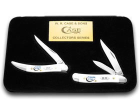 W.R. Case XX Knives White Delrin Friends of Coal Toothpick Peanut Set 1/500 Pocket Knife Set WD-FOC/P/T