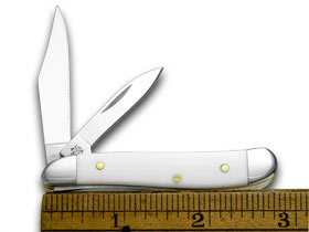 W.R. Case XX Knives White Delrin Friends of Coal Toothpick Peanut Set 1/500 Pocket Knife Set WD-FOC/P/T