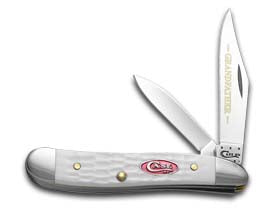 W.R. Case XX Knives Grandfather Granddaughter Jigged White Delrin Peanut & Toothpick 1/600 Stainless JWD-GF&GD