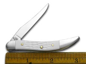 W.R. Case XX Knives Grandfather Granddaughter Jigged White Delrin Peanut & Toothpick 1/600 Stainless JWD-GF&GD