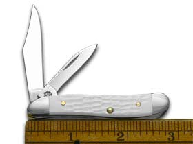 W.R. Case XX Knives Grandfather Granddaughter Jigged White Delrin Peanut & Toothpick 1/600 Stainless JWD-GF&GD