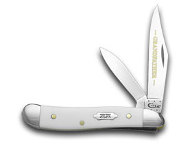 W.R. Case XX Knives White Delrin Grandfather Granddaughter 1/600 Toothpick Peanut Set Pocket Knife Set WD-GF&GD