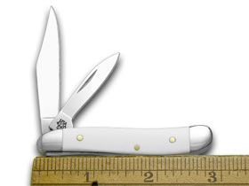 W.R. Case XX Knives White Delrin Grandfather Granddaughter 1/600 Toothpick Peanut Set Pocket Knife Set WD-GF&GD