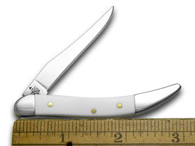W.R. Case XX Knives White Delrin Grandfather Granddaughter 1/600 Toothpick Peanut Set Pocket Knife Set WD-GF&GD