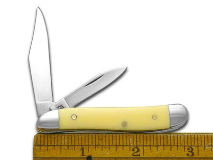 W.R. Case XX Knives Grandfather & Granddaughter Yellow Carbon Steel 1/500 Peanut & Toothpick Pocket Knife Set Set Y-GF&GD