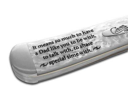 W.R. Case XX Knives Happy Fathers Day White Pearl Corelon Russlock Stainless Pocket Knife HPR-HFD