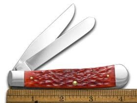 W.R. Case XX Knives American Wildlife Tribute Red Bone Trapper Stainless Pocket Knife CAT-107RPB