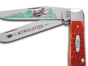 W.R. Case XX Knives Bow Hunter Red Bone Trapper 1/600 Stainless Pocket Knife RB-BH