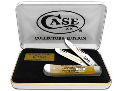 W.R. Case XX Knives 6.5 Bone Stag Daughters First Love Dad Trapper 1/500 Stainless Pocket Knife 6.5-DFL