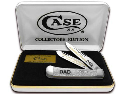 W.R. Case XX Knives White Pearl Daughters First Love Dad Trapper 1/500 Stainless Pocket Knife HP-DFL