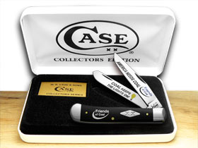 W.R. Case XX Knives Friends of Coal America Needs Coal Black Delrin 1/500 Trapper Pocket Knife BD-ANC