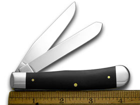 W.R. Case XX Knives Friends of Coal Friends in Low Places Black Delrin 1/500 Trapper Pocket Knife BD-FILP