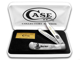 W.R. Case XX Knives Holy Bible Psalms 113:3 White Pearl Corelon Trapper Pocket Knife HP-HB/113:3