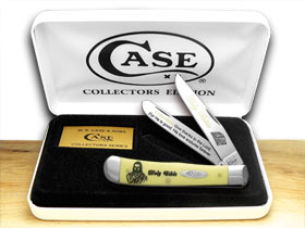 W.R. Case XX Knives Holy Bible 1 Chronicles Yellow Synthetic Trapper 1/500 Pocket Knife Y-HB/1 CHRONICLES