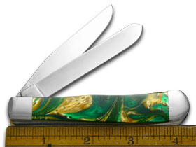 W.R. Case XX Knives U.S. Heritage Nickels Cat's Eye Trapper 1/2500 Stainless Pocket Knife CAT-LP/CE