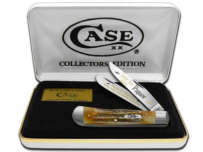 W.R. Case XX Knives Love You Papaw 6.5 BoneStag Trapper 1/500 Stainless Pocket Knife 6.5-LYP