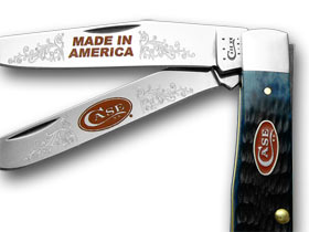 W.R. Case XX Knives Jigged Blue Bone Made in America 1/600 Trapper Limited Edition Pocket Knife BB-MIA