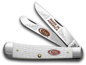 W.R. Case XX Knives Jigged White Delrin Made in America 1/600 Trapper Limited Edition Pocket Knife JWD-MIA