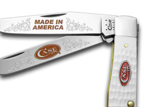W.R. Case XX Knives Jigged White Delrin Made in America 1/600 Trapper Limited Edition Pocket Knife JWD-MIA