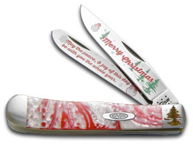 W.R. Case XX Knives Merry Christmas Peppermint Corelon Trapper Stainless Pocket Knife CAT-MC/PM