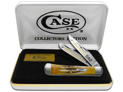 W.R. Case XX Knives Dad A Son's First Hero 6.5 Bone Stag Trapper 1/500 Stainless Pocket Knife 6.5-SFH