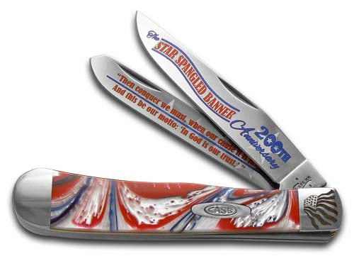 W.R. Case XX Knives Star Spangled Banner 200th Anniversary Corelon Trapper Stainless Pocket Knife CAT-SSB/STAR