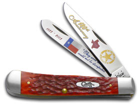 W.R. Case XX Knives Texas Rangers 180th Ann. Red Bone Trapper 1/3000 Stainless Pocket Knife CAT-TXR/RPB