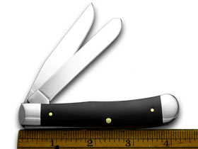 W.R. Case XX Knives Collector's Friends of Coal Virginia Black Delrin Trapper 1/600 Pocket Knife BD-VAFOC