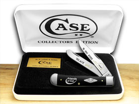 W.R. Case XX Knives Collector's Friends of Coal Virginia Black Delrin Trapper 1/600 Pocket Knife BD-VAFOC