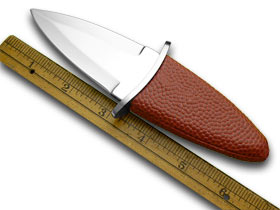 Canal Street Cutlery Co.™ Football Fixed Blade CTF10 Football Leather 400 Series Stainless Steel Knife
