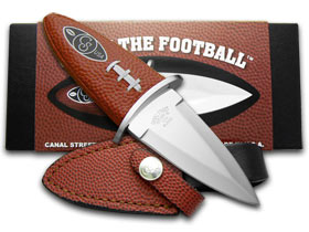 Canal Street Cutlery Co.™ Football Fixed Blade CTF10 Football Leather 400 Series Stainless Steel Knife