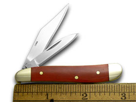 Frost Cutlery™ Little Peanut 40-107DRSB Dark Red Bone 440 Stainless Steel Pocket Knife