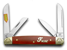 Frost Cutlery™ Congress 40-115DRSB Dark Red Bone 440 Stainless Steel Pocket Knife