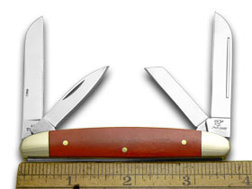 Frost Cutlery™ Congress 40-115DRSB Dark Red Bone 440 Stainless Steel Pocket Knife