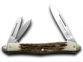 Hen & Rooster Deer Stag Whittler Pocket Knife 233-DS